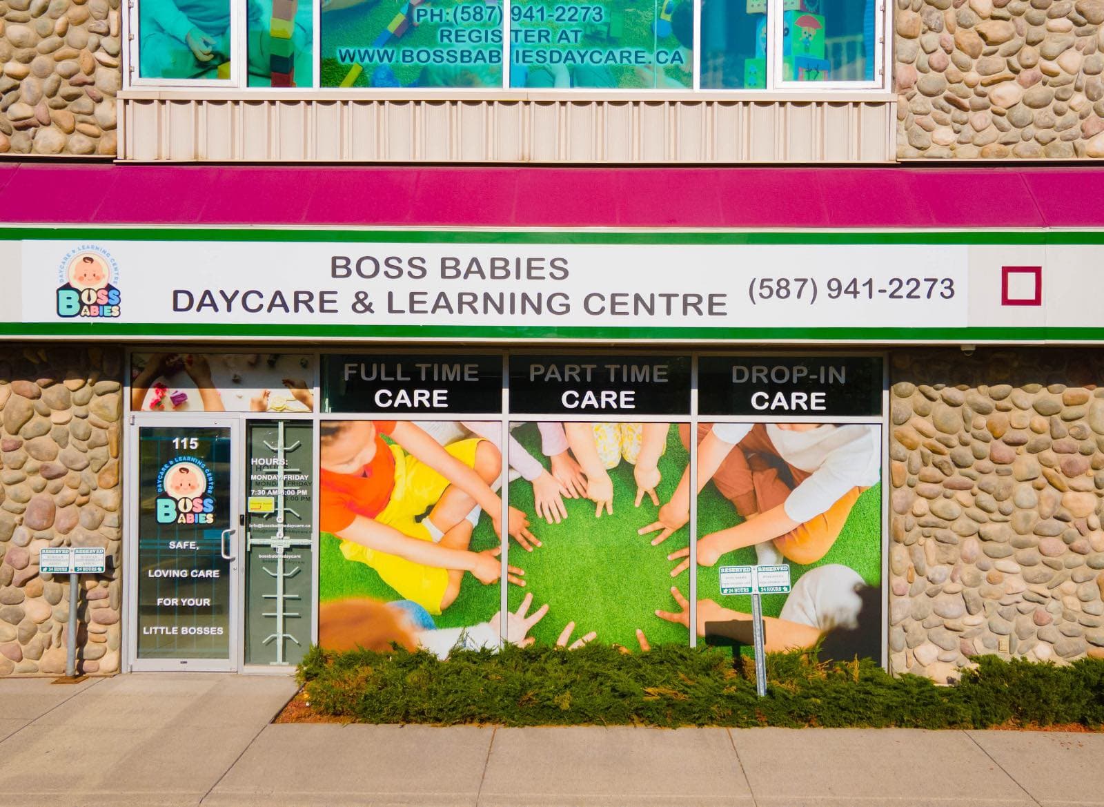Boss Babies storefront and entrance in SW Calgary